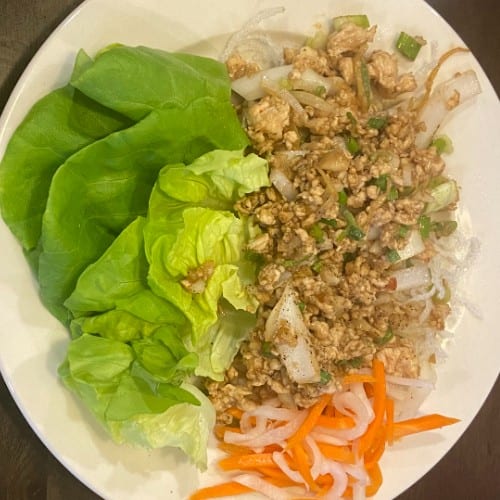 Lettuce Chicken Wrap.