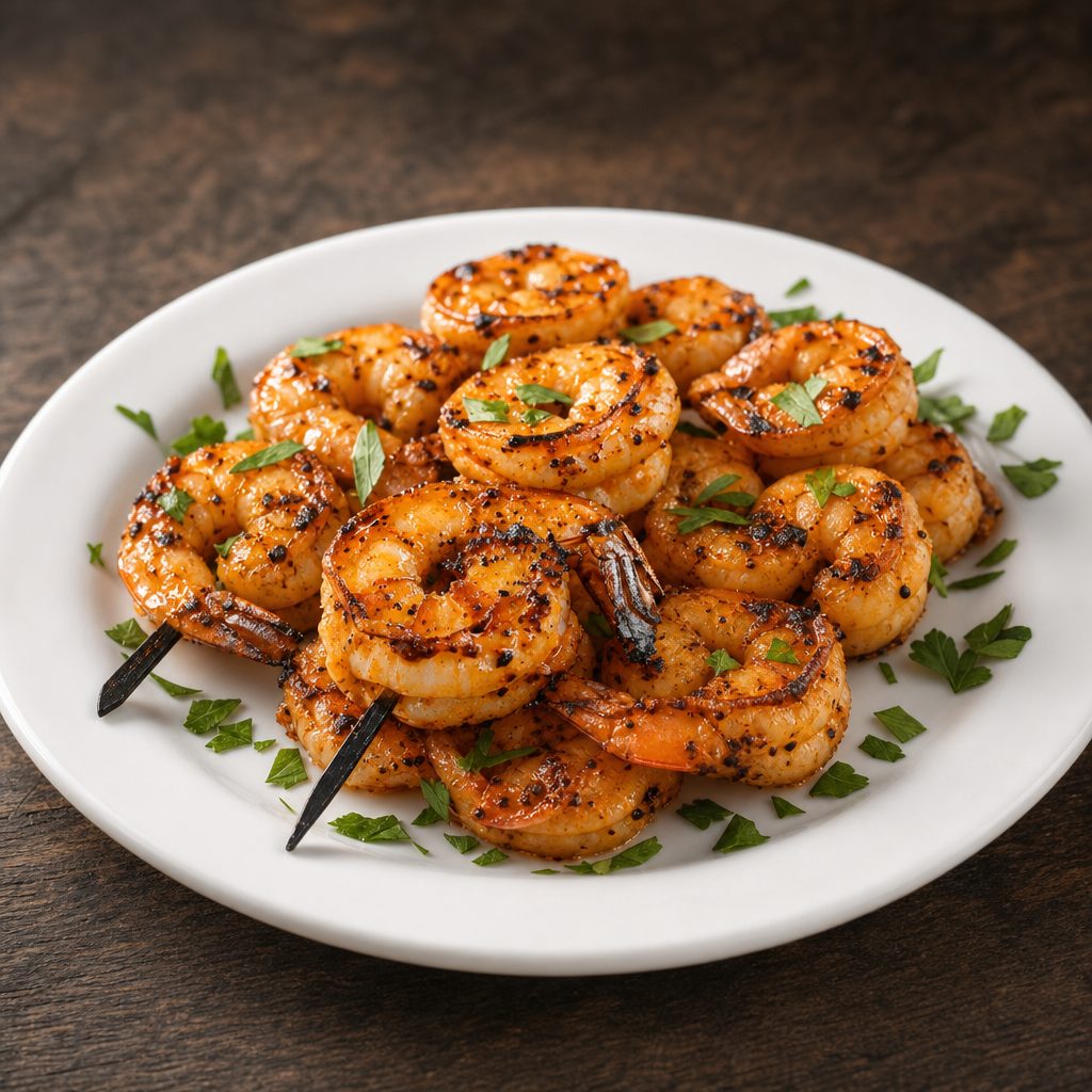 Grilled Cajun Shrimp.