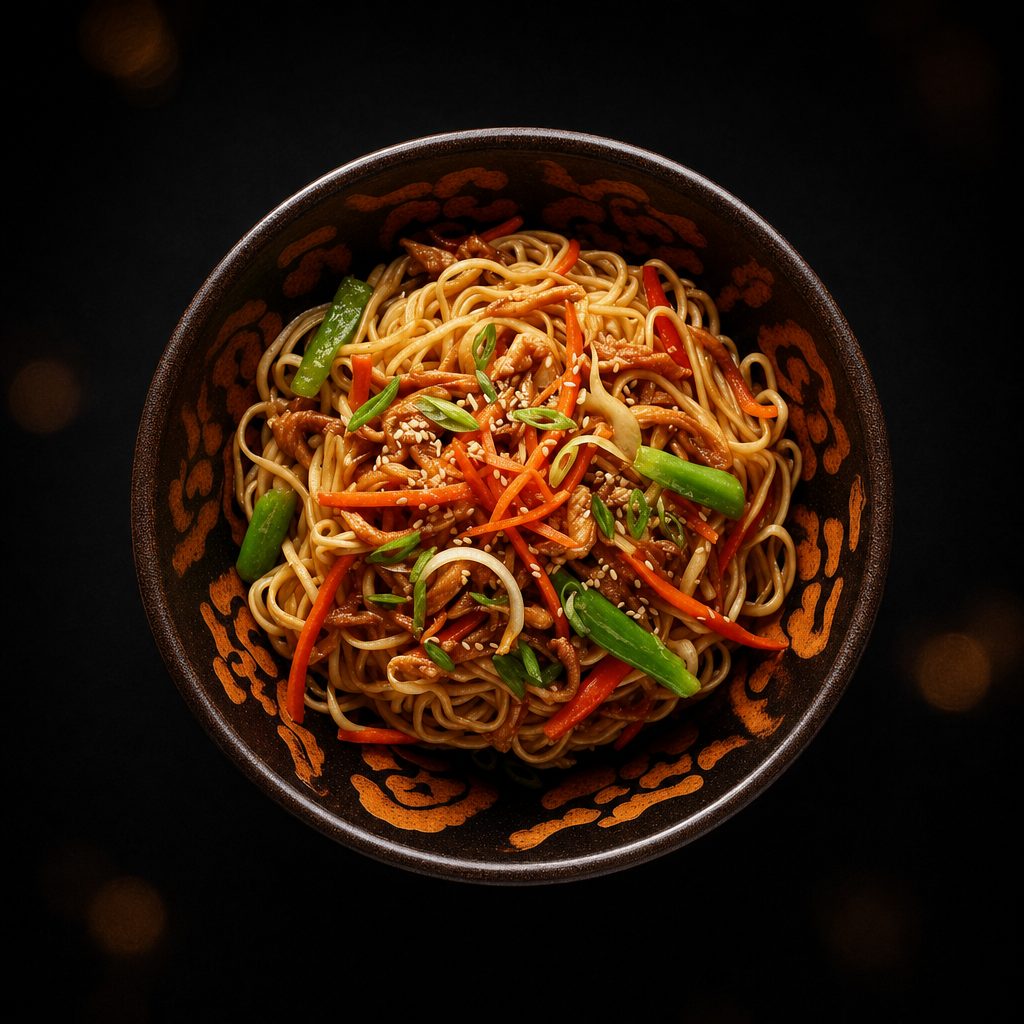 Lomein Stir Fried with Vegetables.