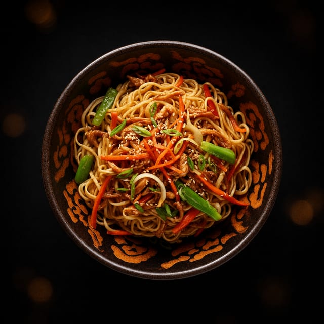 Lomein Stir Fried with Vegetables.
