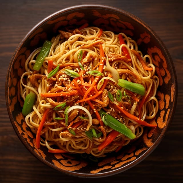 Lomein Stir Fried with Vegetables.