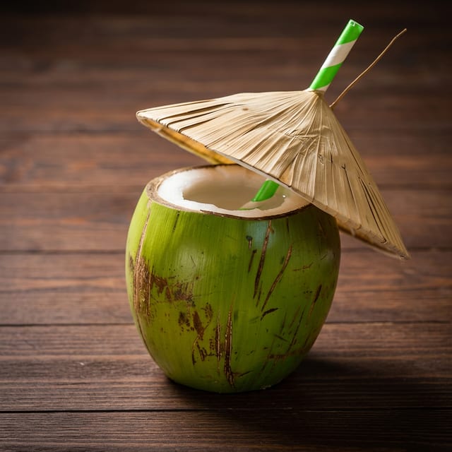 Fresh Coconut Drink.